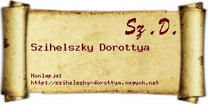 Szihelszky Dorottya névjegykártya