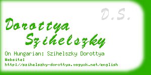 dorottya szihelszky business card